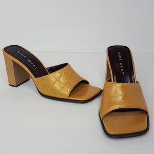 NINE WEST High Heel Mules Open Toe Sandals 6M